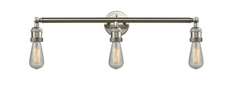 Bare Bulb - 3 Light - 30 inch - Brushed Satin Nickel - Bath Vanity Light (3442|205-SN-LED)