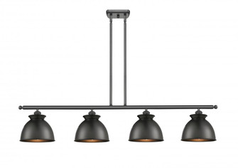 Adirondack - 4 Light - 48 inch - Matte Black - Stem hung - Island Light (3442|516-4I-BK-M14-BK-LED)
