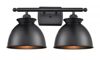 Adirondack - 2 Light - 18 inch - Matte Black - Bath Vanity Light (3442|516-2W-BK-M14-BK-LED)