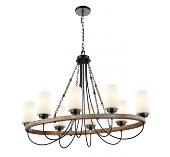 Paladin - 8 Light - 39 inch - Matte Black - Chain Hung - Chandelier (3442|442-8CR-BK-W)