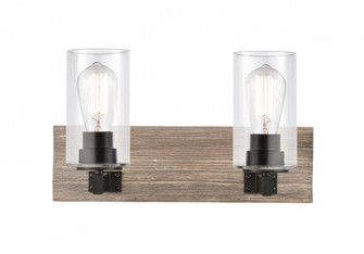 Diego - 2 Light - 17 inch - Matte Black - Bath Vanity Light (3442|424-2W-BK-CL)