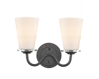 Scarlett - 2 Light - 14 inch - Matte Black - Bath Vanity Light (3442|421-2W-BK-W-LED)