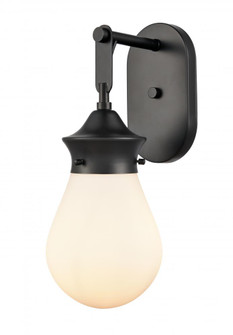 Genesis - 1 Light - 6 inch - Matte Black - Bath Vanity Light (3442|414-1W-BK-6W-LED)