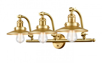 Railroad - 3 Light - 28 inch - Satin Gold - Adjustable Bath Vanity Light (3442|515-3W-SG-M4-SG-LED)