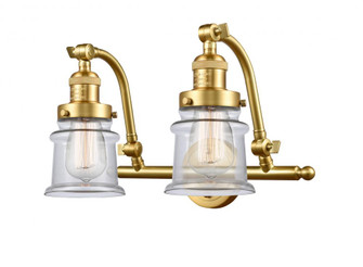Canton - 2 Light - 18 inch - Satin Gold - Adjustable Bath Vanity Light (3442|515-2W-SG-G182S-LED)