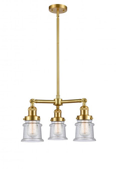 Canton - 3 Light - 18 inch - Satin Gold - Stem Hung - Chandelier (3442|207-SG-G184S)