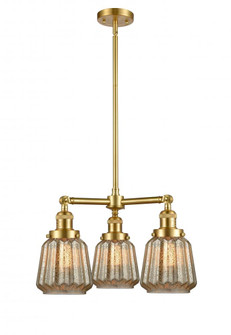 Chatham - 3 Light - 24 inch - Satin Gold - Stem Hung - Chandelier (3442|207-SG-G146-LED)