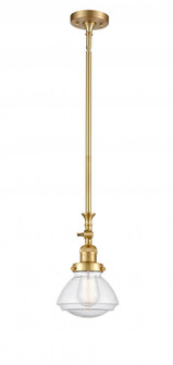 Olean - 1 Light - 7 inch - Satin Gold - Stem Hung - Adjustable Mini Pendant (3442|206-SG-G324-LED)