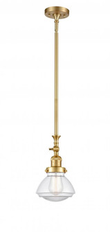 Olean - 1 Light - 7 inch - Satin Gold - Stem Hung - Adjustable Mini Pendant (3442|206-SG-G322-LED)