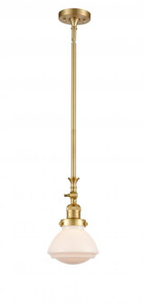 Olean - 1 Light - 7 inch - Satin Gold - Stem Hung - Adjustable Mini Pendant (3442|206-SG-G321-LED)