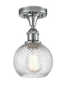 Small Twisted Swirl 1 Light Semi-Flush Mount part of the Ballston Collection (3442|516-1C-PC-G1214-6-LED)