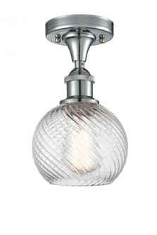 Small Twisted Swirl 1 Light Semi-Flush Mount part of the Ballston Collection (3442|516-1C-PC-G1214-6)