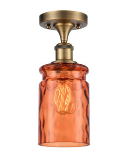 Candor 1 Light Semi-Flush Mount (3442|516-1C-BB-G352-TUR-LED)