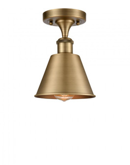 Smithfield - 1 Light - 7 inch - Brushed Brass - Semi-Flush Mount (3442|516-1C-BB-M8-LED)