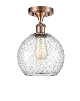 Farmhouse Chicken Wire 1 Light Semi-Flush Mount (3442|516-1C-AC-G122-8CSN)