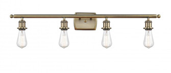 Bare Bulb - 4 Light - 36 inch - Antique Brass - Bath Vanity Light (3442|516-4W-AB-LED)