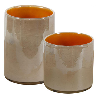 Uttermost Tangelo Beige Orange Vases, S/2 (85|17976)