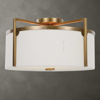 Uttermost Colfax Brass 3 Light Semi Flush (85|22283)