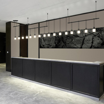 36'' 4-Bar Offset Linear with Drum Luminaires (107|S1Q36K-JR180662-RP06)