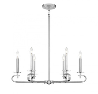 Torino 6-Light Chandelier in 
Polished Nickel (128|1-2450-6-109)
