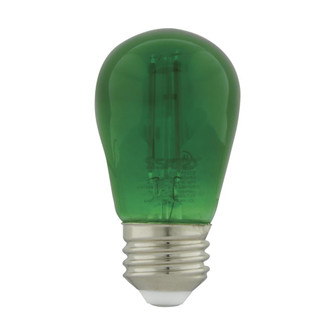 1 Watt; S14 LED Filament; Green Transparent Glass Bulb; E26 Base; 120 Volt; Non-Dimmable; Pack of 4 (27|S8024)