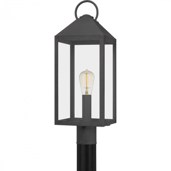 Thorpe 1-Light Mottled Black Outdoor Post Lantern (26|TPE9008MB)