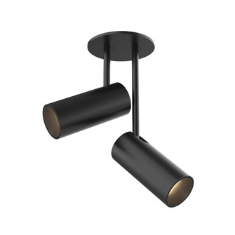 Downey 2-in Black LED Semi Flush Mount (461|SF15702-BK)