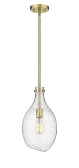 Norwalk - 1 Light - 9 inch - Satin Gold - Stem hung - Mini Pendant (3442|493-1S-SG-G554-9-LED)