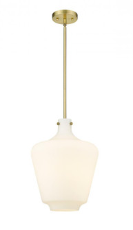 Norwalk - 1 Light - 12 inch - Satin Gold - Stem hung - Mini Pendant (3442|493-1S-SG-G501-12-LED)