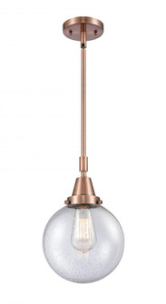 Beacon - 1 Light - 8 inch - Antique Copper - Mini Pendant (3442|447-1S-AC-G204-8-LED)