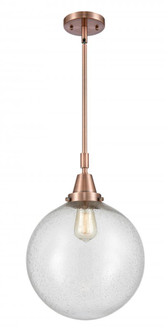 Beacon - 1 Light - 12 inch - Antique Copper - Mini Pendant (3442|447-1S-AC-G204-12-LED)