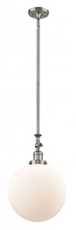 Beacon - 1 Light - 12 inch - Brushed Satin Nickel - Stem Hung - Adjustable Mini Pendant (3442|206-SN-G201-12)