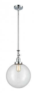 Beacon - 1 Light - 12 inch - Polished Chrome - Stem Hung - Adjustable Mini Pendant (3442|206-PC-G202-12-LED)