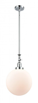 Beacon - 1 Light - 12 inch - Polished Chrome - Stem Hung - Adjustable Mini Pendant (3442|206-PC-G201-12-LED)