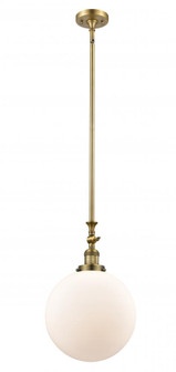 Beacon - 1 Light - 12 inch - Brushed Brass - Stem Hung - Adjustable Mini Pendant (3442|206-BB-G201-12-LED)
