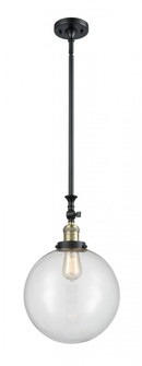 Beacon - 1 Light - 12 inch - Black Antique Brass - Stem Hung - Adjustable Mini Pendant (3442|206-BAB-G202-12-LED)