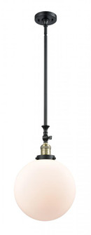 Beacon - 1 Light - 12 inch - Black Antique Brass - Stem Hung - Adjustable Mini Pendant (3442|206-BAB-G201-12-LED)