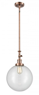 Beacon - 1 Light - 12 inch - Antique Copper - Stem Hung - Mini Pendant (3442|206-AC-G202-12)