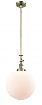 Beacon - 1 Light - 12 inch - Antique Brass - Stem Hung - Adjustable Mini Pendant (3442|206-AB-G201-12)