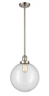 Beacon - 1 Light - 12 inch - Brushed Satin Nickel - Stem Hung - Mini Pendant (3442|201S-SN-G202-12-LED)