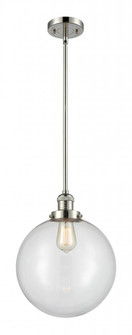 Beacon - 1 Light - 12 inch - Polished Nickel - Stem Hung - Mini Pendant (3442|201S-PN-G202-12-LED)