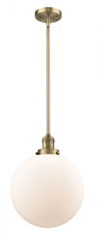 Beacon - 1 Light - 12 inch - Brushed Brass - Stem Hung - Mini Pendant (3442|201S-BB-G201-12)