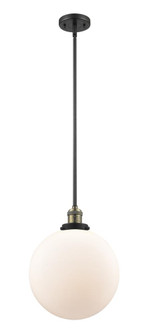 Beacon - 1 Light - 12 inch - Black Antique Brass - Stem Hung - Mini Pendant (3442|201S-BAB-G201-12-LED)