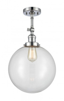 Beacon - 1 Light - 12 inch - Polished Chrome - Adjustable Semi-Flush Mount (3442|201F-PC-G202-12)
