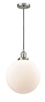 Beacon - 1 Light - 12 inch - Brushed Satin Nickel - Cord hung - Mini Pendant (3442|201C-SN-G201-12)