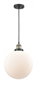 Beacon - 1 Light - 12 inch - Black Antique Brass - Cord hung - Mini Pendant (3442|201C-BAB-G201-12-LED)