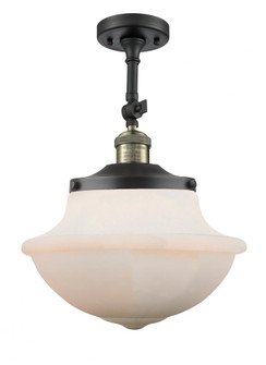 Oxford - 1 Light - 12 inch - Black Antique Brass - Adjustable Semi-Flush Mount (3442|201F-BAB-G541-LED)