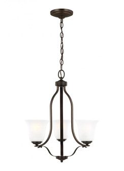 Emmons traditional 3-light indoor dimmable ceiling chandelier pendant light in bronze finish with sa (38|3139003-710)