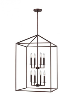 Perryton transitional 8-light LED indoor dimmable large ceiling pendant hanging chandelier light in (38|5115008EN-710)