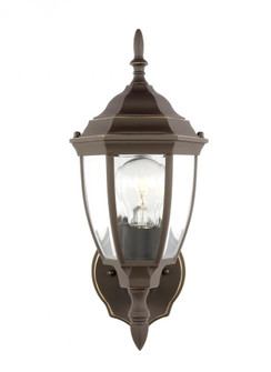 Bakersville traditional 1-light outdoor exterior round wall lantern sconce in antique bronze finish (38|88940-71)